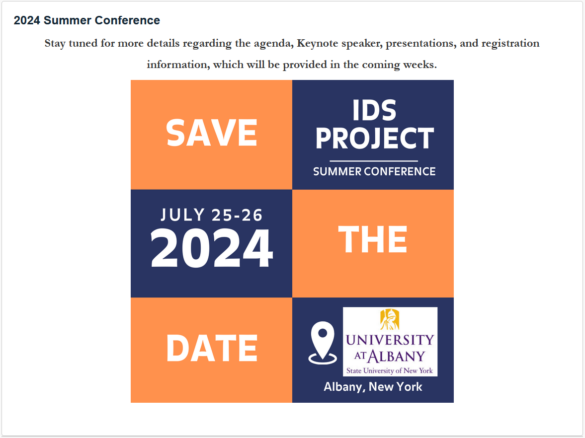 IDS Project Annual Conference for 2024